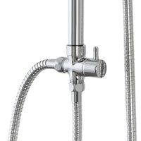 Colonna doccia regolabile H 93 con soffione rettangolare in acciaio