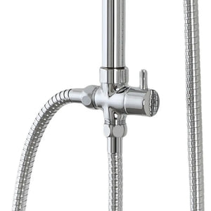 Colonna doccia regolabile H 93 con soffione rettangolare in acciaio