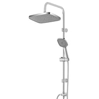 Colonna doccia regolabile H 93 con soffione rettangolare in acciaio