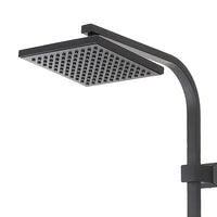 Colonna doccia regolabile H 93 in acciaio nero opaco soffione 19x19