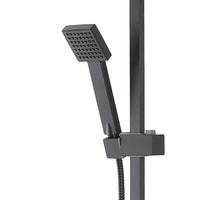 Colonna doccia regolabile H 93 in acciaio nero opaco soffione 19x19