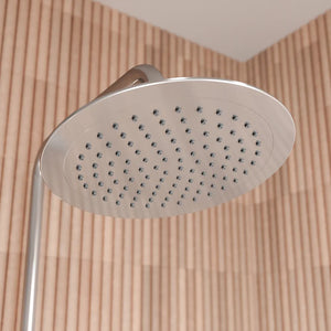 Colonna doccia cromata con soffione rotondo e doccino in ABS con miscelatore | Senna