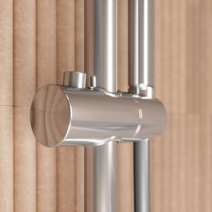 Colonna doccia cromata con soffione rotondo e doccino in ABS con miscelatore | Senna