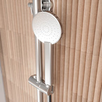 Colonna doccia cromata con soffione rotondo e doccino in ABS con miscelatore | Senna