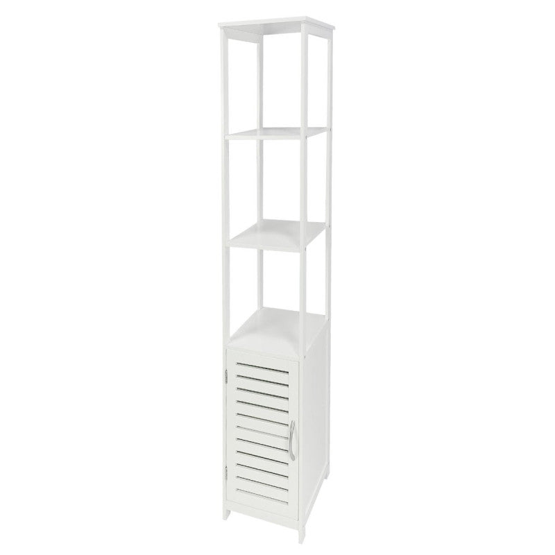 Colonna Multiuso 1 Anta 2 Ripiani 30x30x156 Bianco Adelaide