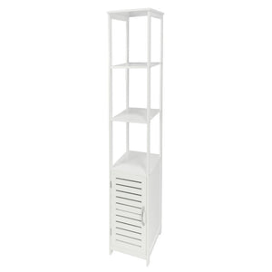 Colonna Multiuso 1 Anta 2 Ripiani 30x30x156 Bianco Adelaide