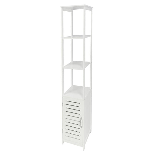 Colonna Multiuso 1 Anta 2 Ripiani 30x30x156 Bianco Adelaide