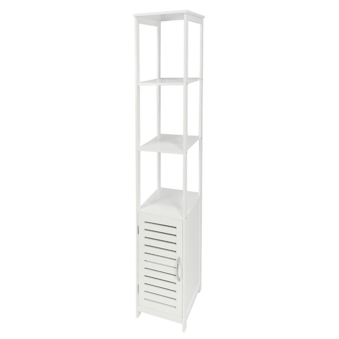 Colonna Multiuso 1 Anta 2 Ripiani 30x30x156 Bianco Adelaide