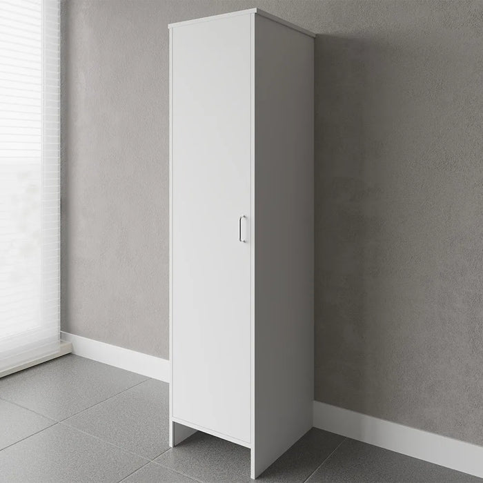 Colonna multiuso 180 cm in PVC con ripiano e vano porta scope Kandy