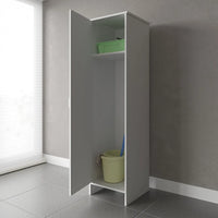 Colonna multiuso 180 cm in PVC con ripiano e vano porta scope Kandy