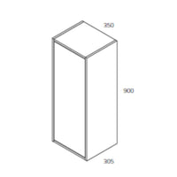 Colonna pensile bagno colore nero opaco Push 35x30.5x90H