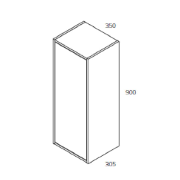 Colonna pensile bagno colore rovere quercia Push 35x30.5x90H