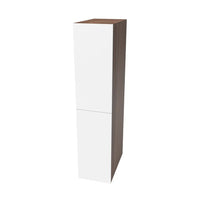 Colonna per lavanderia H 180 cm effetto legno e ante in bianco Wanda