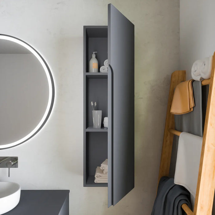Colonna bagno sospesa altezza 100cm grigio opaco reversibile | Ardenne