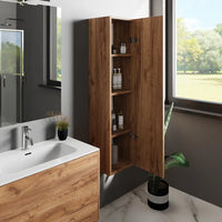 Colonna bagno sospesa 140cm rovere gransasso con anta reversibile | Galdor