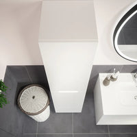 Colonna sospesa 136cm bianco lucido con due ante | Valdivia