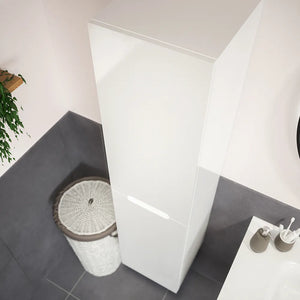 Colonna sospesa 136cm bianco lucido con due ante | Valdivia