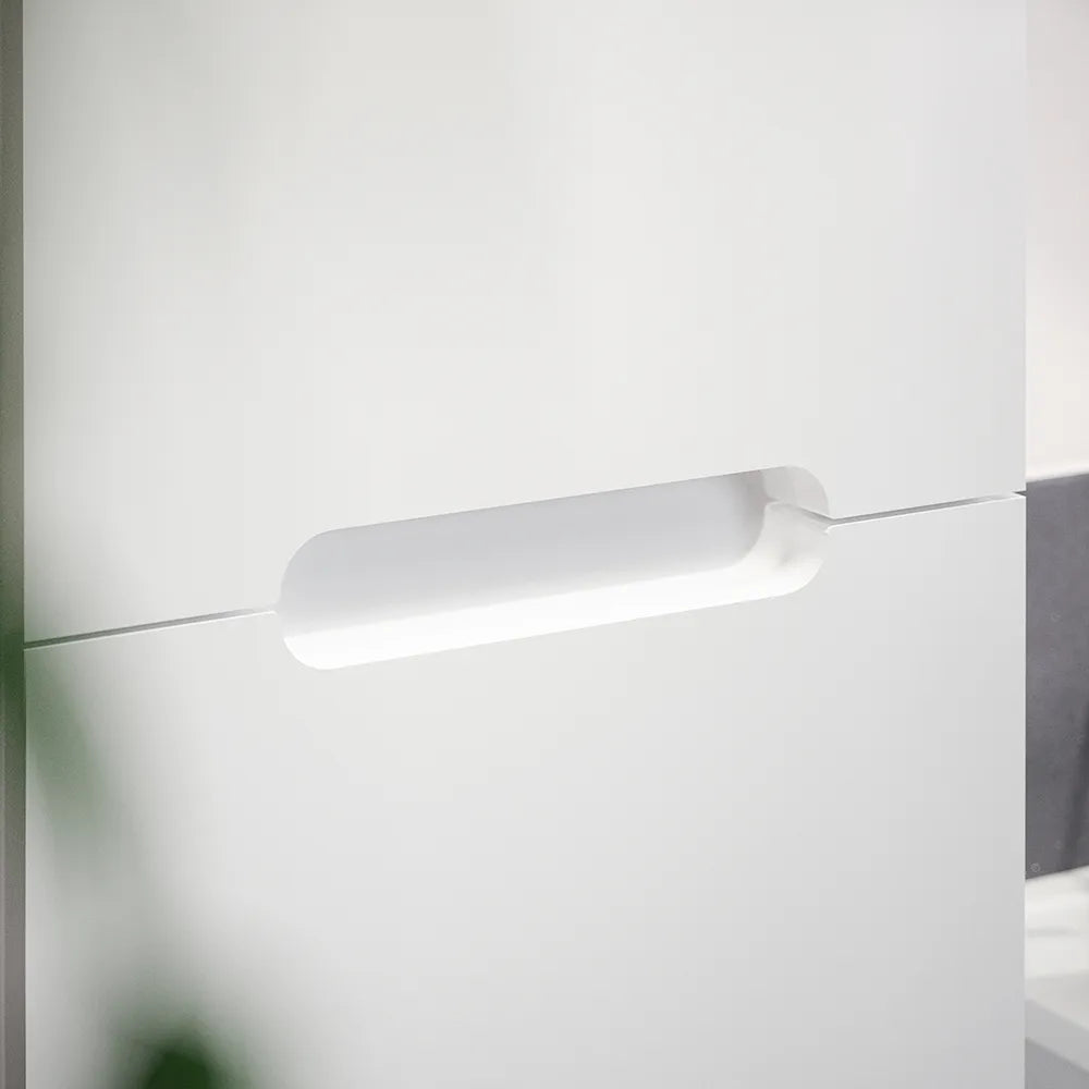 Colonna sospesa 136cm bianco lucido con due ante | Valdivia