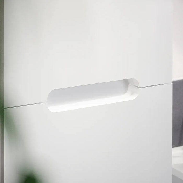 Colonna sospesa 136cm bianco lucido con due ante | Valdivia