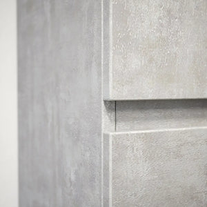 Colonna bagno sospesa altezza 137 cm due ante effetto cemento chiaro reversibile | Yili