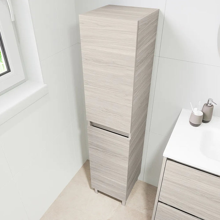 Colonna a terra 136cm con due ante rovere grigio | Sila