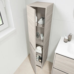 Colonna a terra 136cm con due ante rovere grigio | Sila