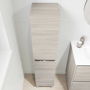 Colonna a terra 136cm con due ante rovere grigio | Sila