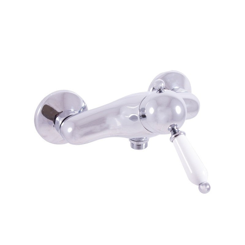 Colonna doccia LABE con doccetta in ottone cromato e maniglia in ceramica H.111cm