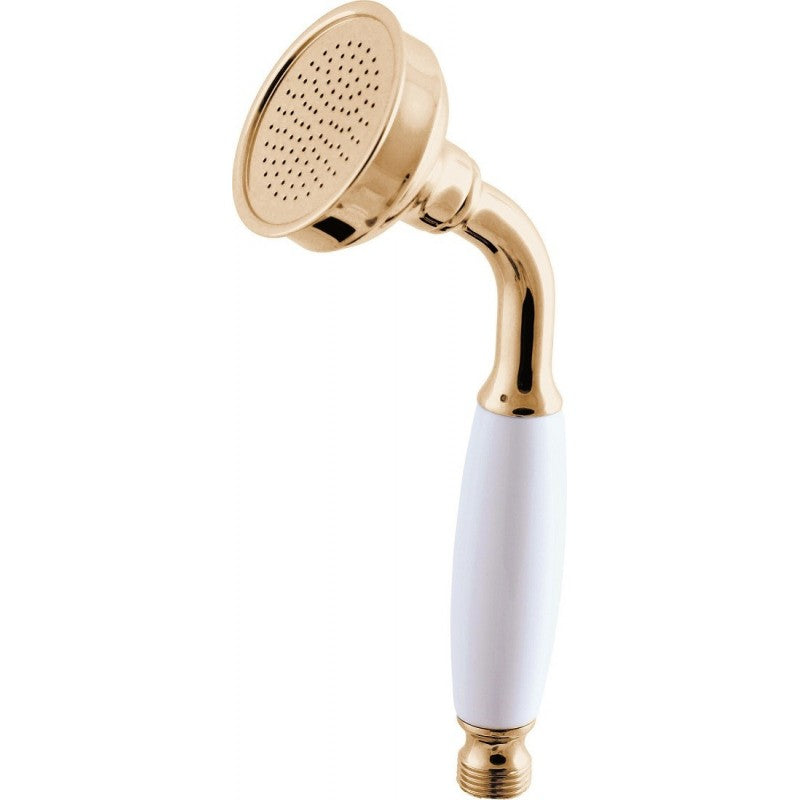 Colonna doccia LABE in ottone oro e maniglia in ceramica H.111cm