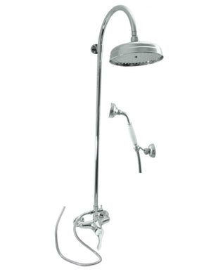 Colonna doccia LABE con doccetta in ottone cromato H.111cm