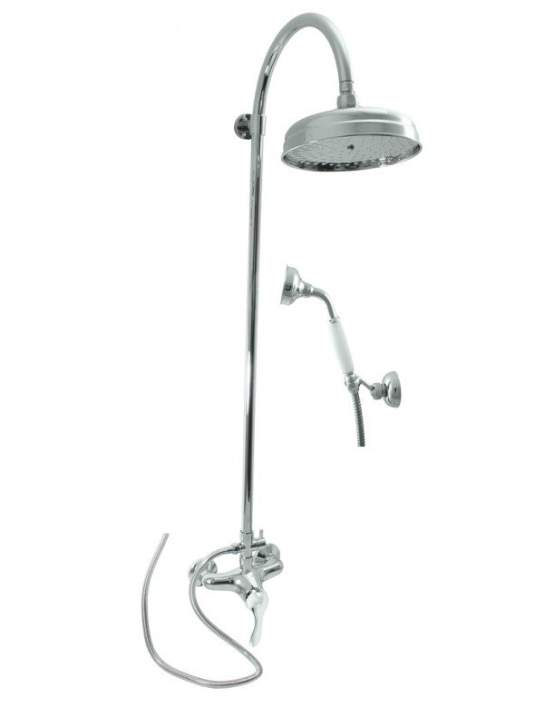Colonna doccia LABE con doccetta in ottone cromato H.111cm