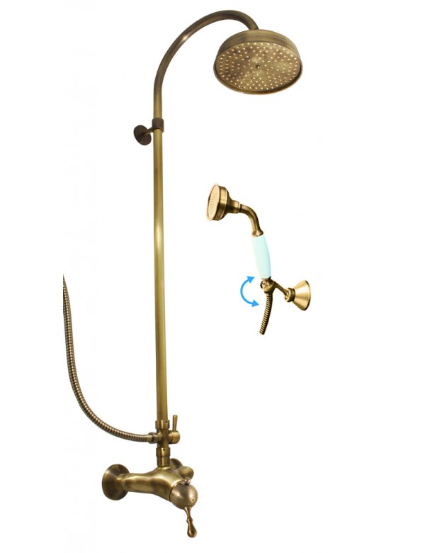 LABE colonna doccia con doccetta in ottone H.111cm