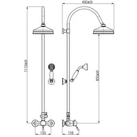 LABE colonna doccia con doccetta in ottone H.111cm