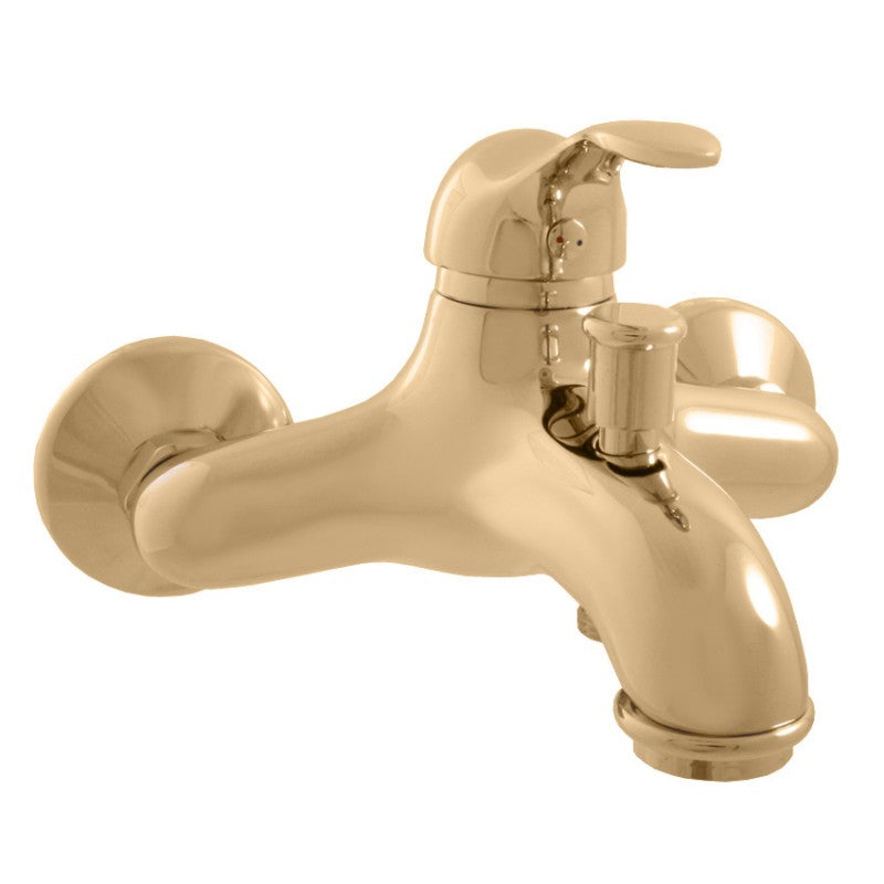 Colonna doccia LABE con doccetta in ottone dorato H.102 cm