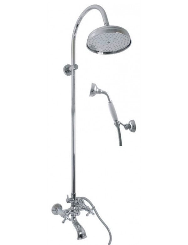Colonna doccia MORAVA in ottone cromato con doccetta 108 cm