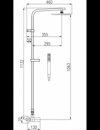 LOIRA colonna doccia a parete 113 cm ottone cromato