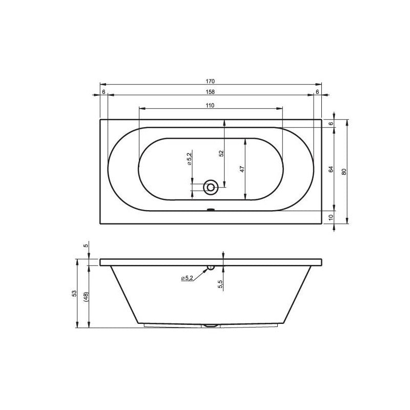 Colonna doccia termostatica a parete in ottone cromato con doccetta H. 111 cm