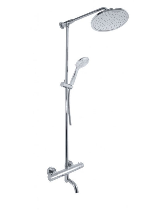 Colonna doccia termostatica a parete regolabile da 110 a 176 cm