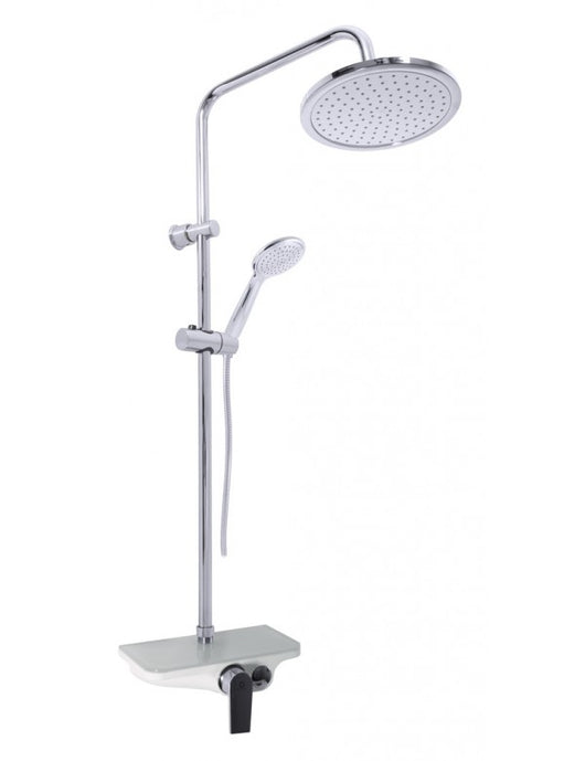 Colonna doccia MURRAY con mensola in solid surface bianco H. 104 cm