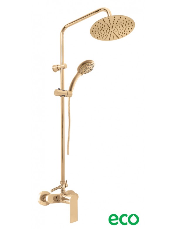 Colonna doccia NIL in ottone dorato H. 116 cm