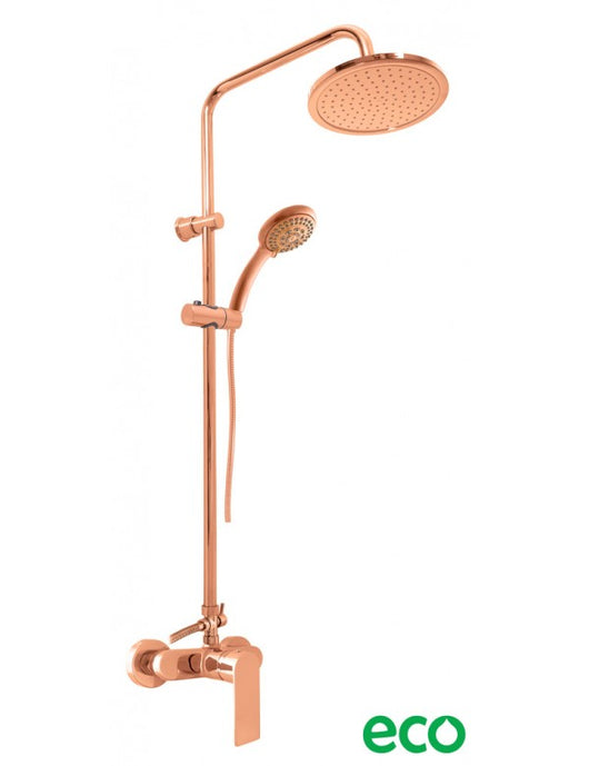 Colonna doccia NIL in ottone oro rosa spazzolato H. 116 cm
