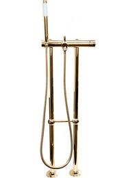 Colonna doccia a colonna SEINA con doccetta in ottone cromato dorato H. 85 cm