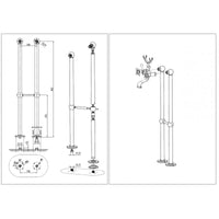 Colonna doccia su colonna in ottone bronzo MORAVA RETRO