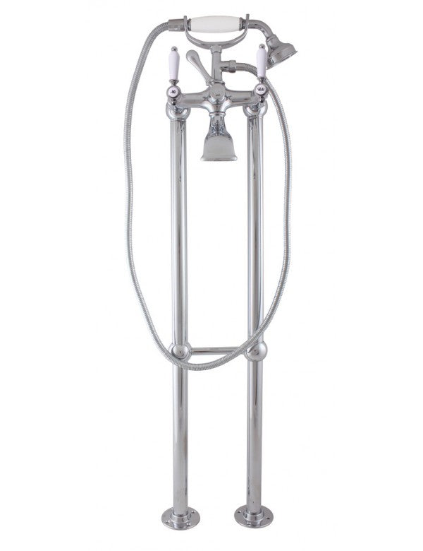 Colonna doccia con colonna doccia MORAVA RETRO cromata con maniglia in ceramica