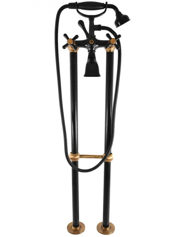 MORAVA RETRO colonna doccia con colonna in ottone nero