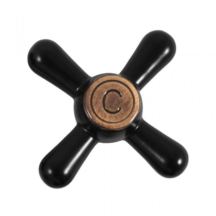 MORAVA RETRO colonna doccia con colonna in ottone nero