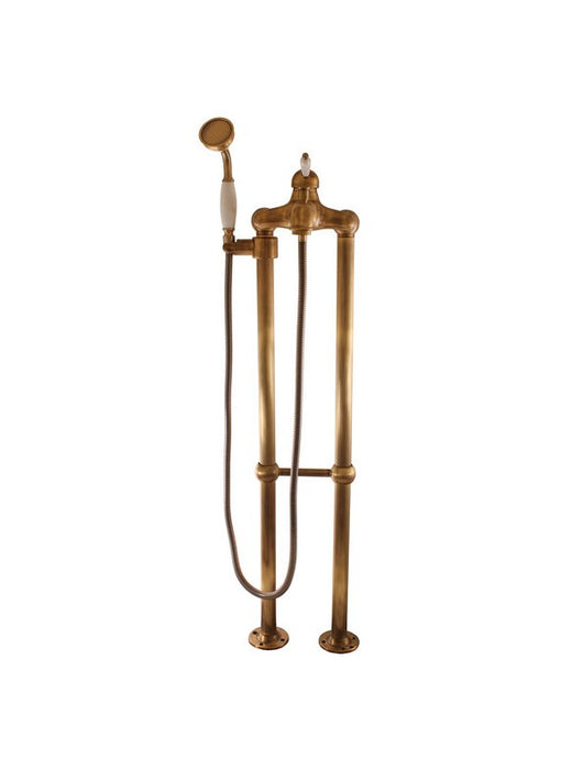 LABE colonna doccia freestanding con maniglia in ceramica ottone 110 cm