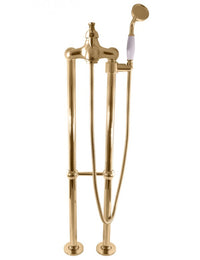 LABE colonna doccia a colonna con doccetta in ottone dorato 110 cm