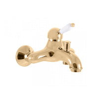 Colonna doccia a colonna LABE oro cromo con maniglia in ceramica 110 cm