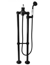 LABE colonna doccia a colonna con doccetta in ottone nero 110 cm